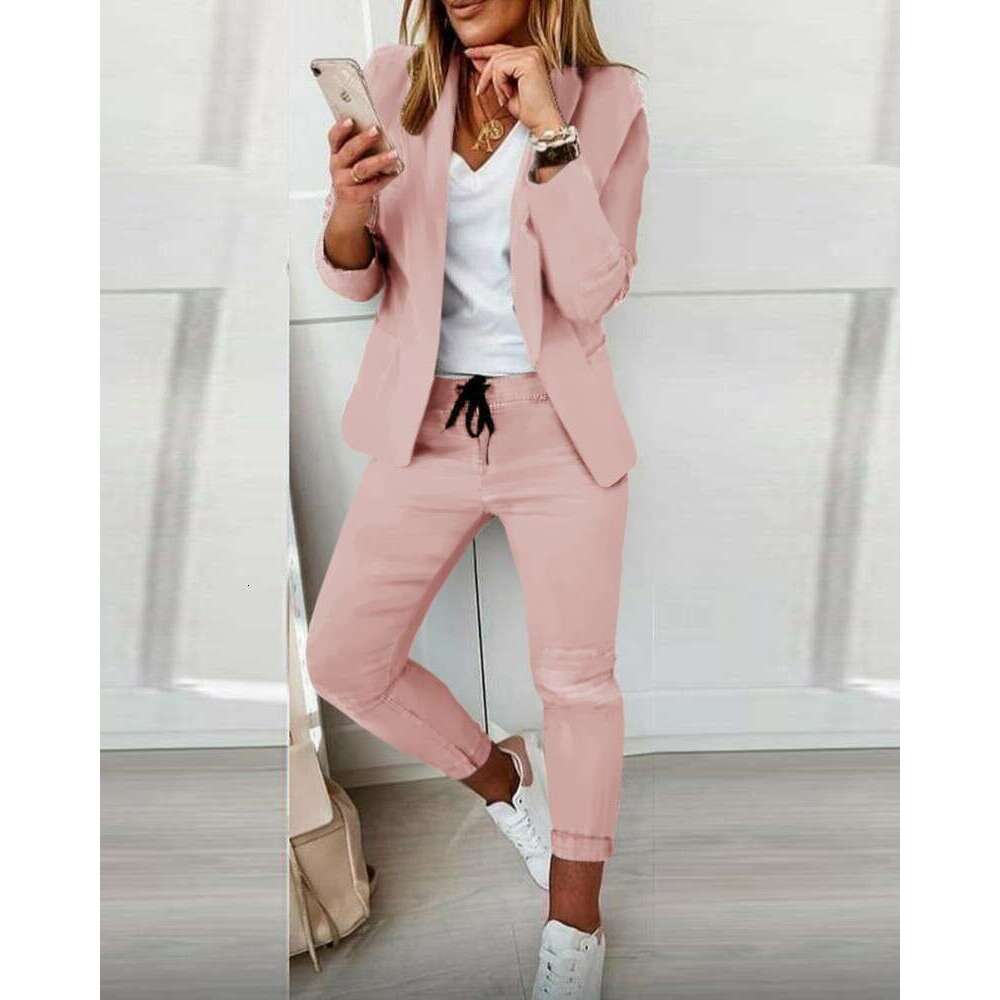 2025 New Casual Fashion Suit Women's Blazer Set