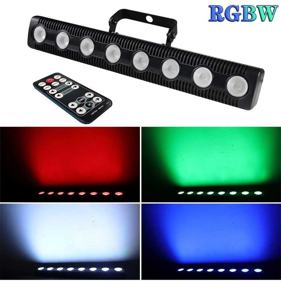 8 LED RGBW 4IN1 DMX Wall Wash Lamp DJ Disco Party Par Stage Light Effect for Dance Bar Holiday Wedding Xmas Halloween DecorateXJ250527