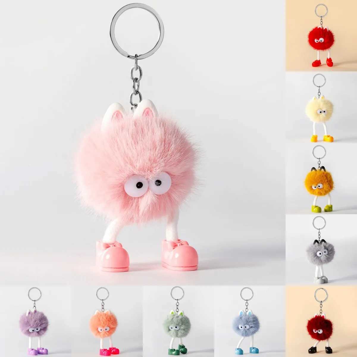 Cartoon Plush Monster Keychain Hot Selling Items Cute Girl Backpack Car Keychains Accessories Girlfriend Gifts W250526