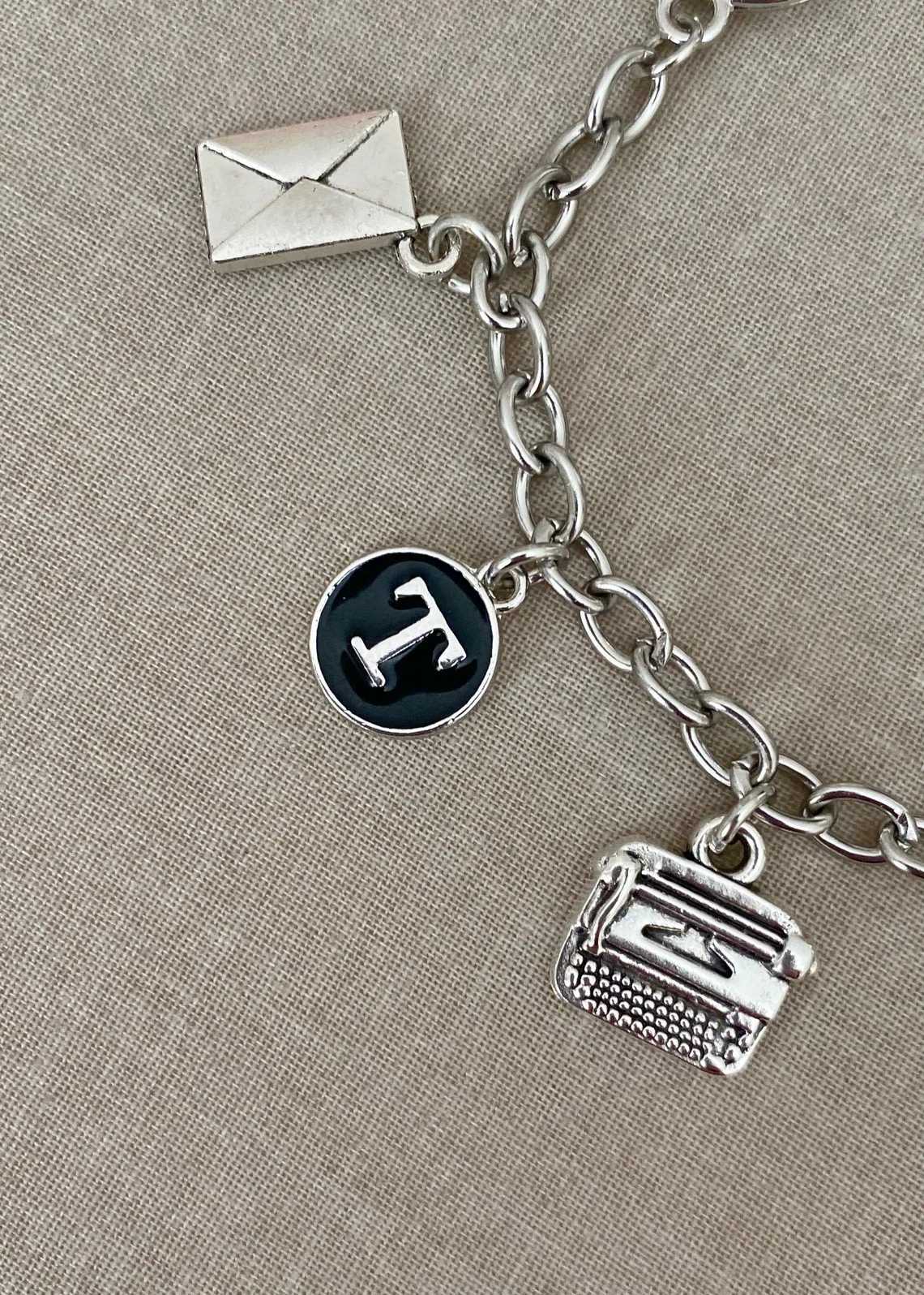 TTPD Bracelet TTPD The Tortured Poets Department Album Taylor Inspired Antique Silvery Charm Bracelet W250526