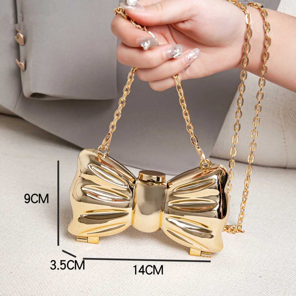 Golden Evening Bag Purses and Handbags Luxury Designer shoulder bags funny shape Party Wedding Round Acrylic Shiny Clutch purse W250527