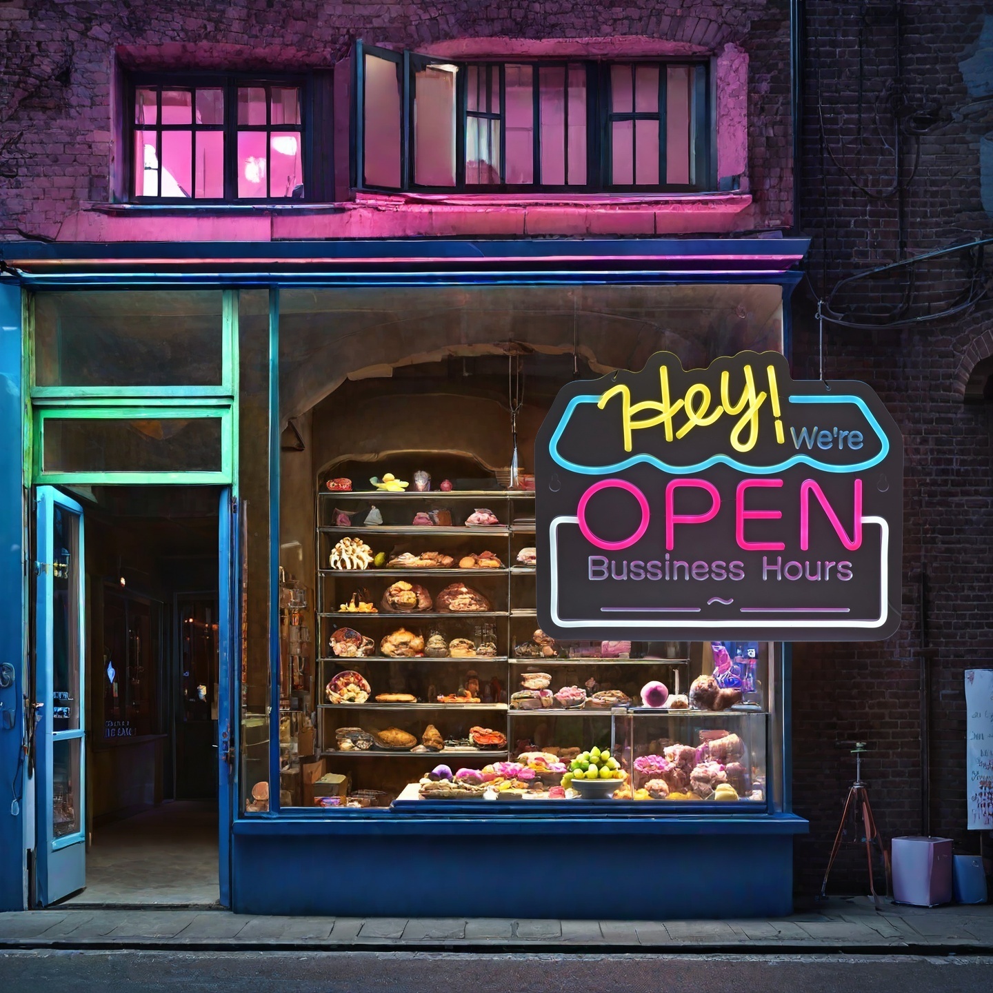 OPEN Neon Sign, Neon Lights Hanging Wall Art Decoration for Business Shop Bar Market Bakeries