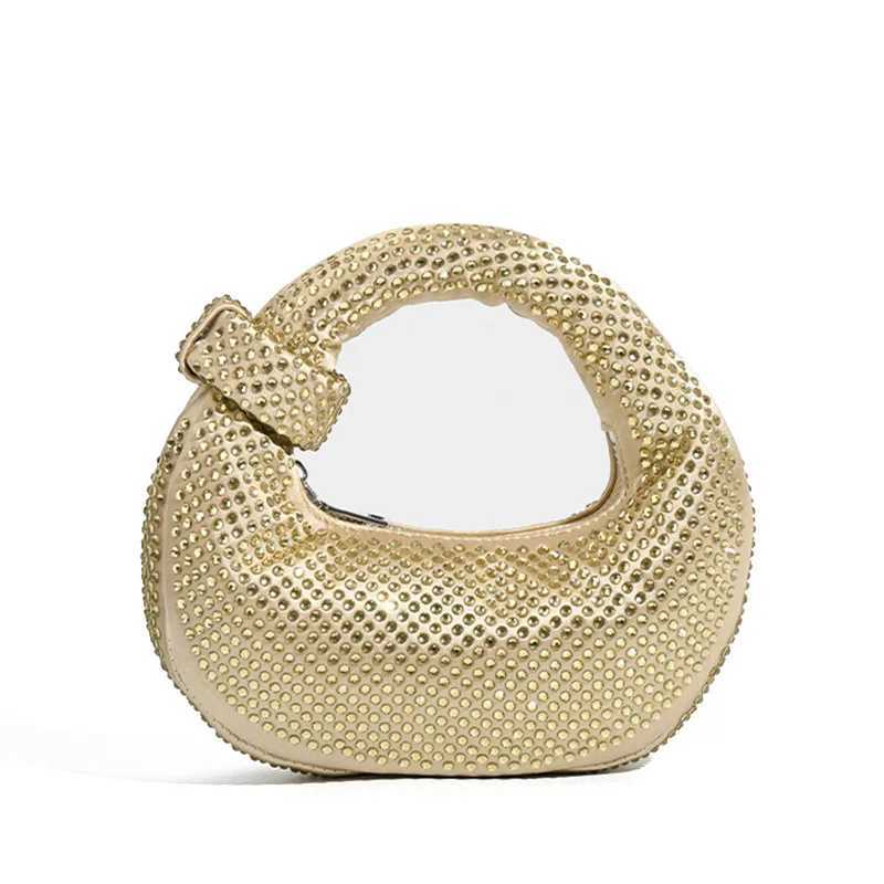 New Crystal Shiny Diamonds Evening Bag Fashion Womens Handbag Wedding Party Clutch Purse Luxury Satin Bag Female Shoulder Bags W250527