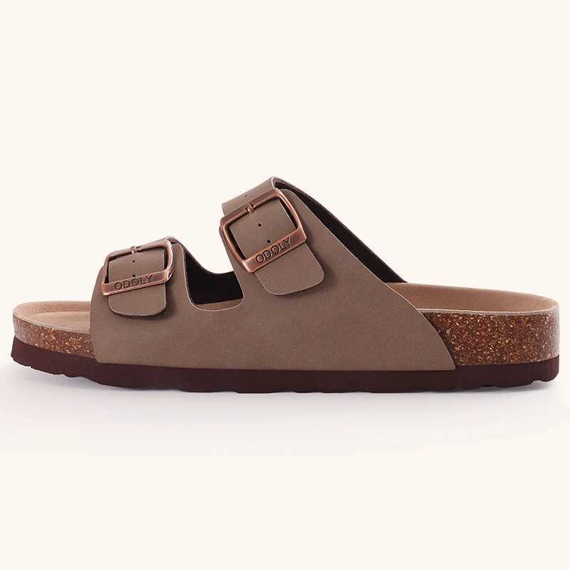 Bebealy Womens Cork Footbed Slide Sandal Summer Men Mules Fashion Women Clogs Slippers Outdoor Beach Sandals Adjustable BuckleXJ250527