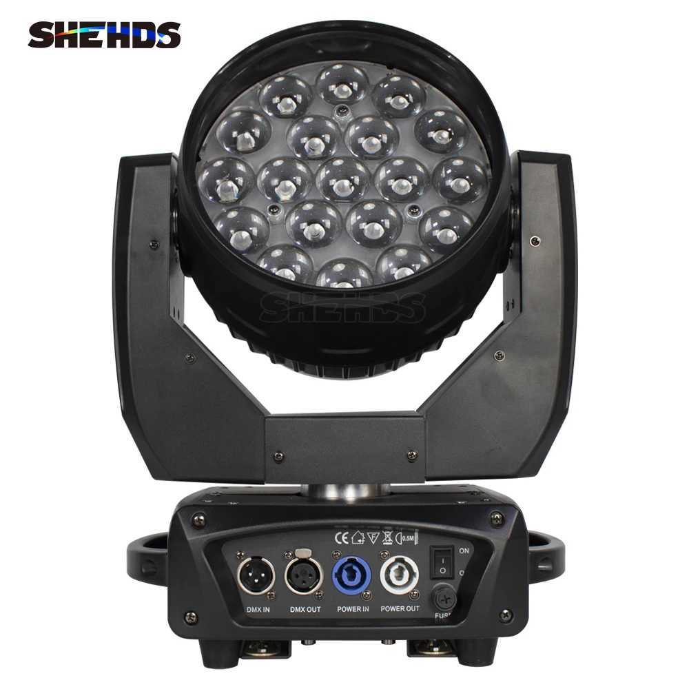 1/2pcs LED Wash 19x15W RGBW Zoom Beam Moving Head Lighting with Flight Case for DJ Disco KTV Bar Nightclub Stage Light XJ250527