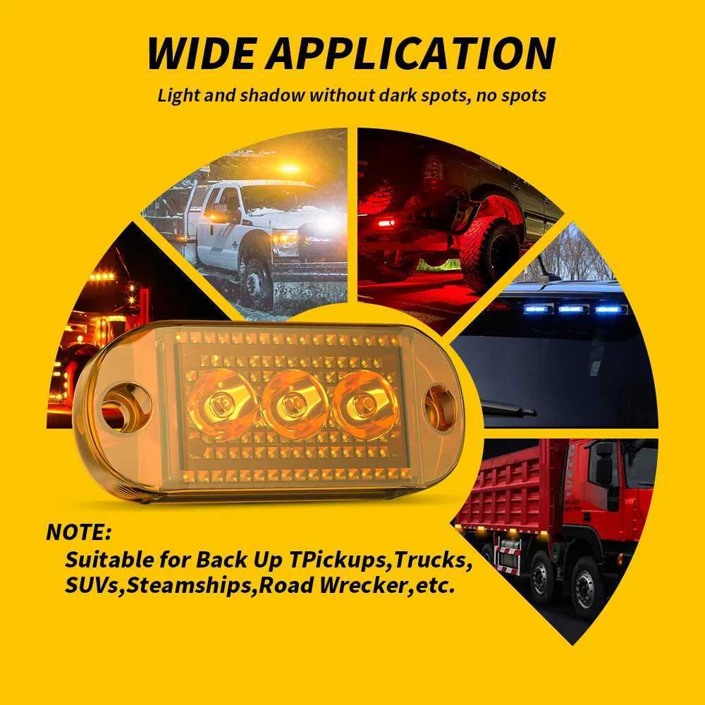 Truck side light 12V24V universal truck 3LED side light width indicator light car warning light side light. XJ250527