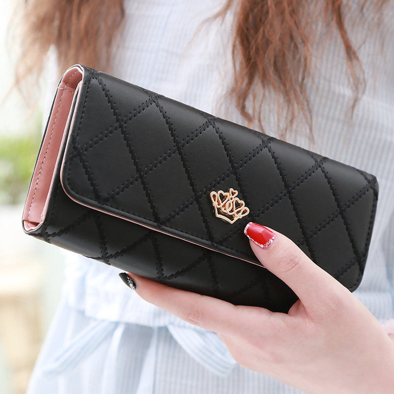 Free shipping designer wallet New Women's Long Multi-Functional Quilted Crown Embroidery 70% off Wallet for Women Large Capacity Phone Bag