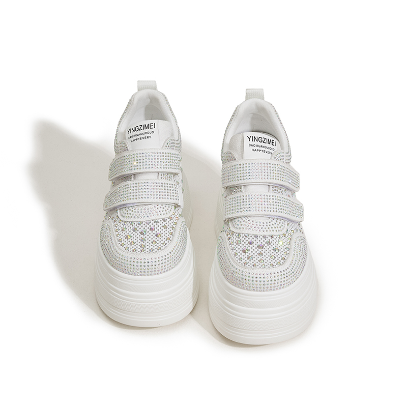 Designer The 2025 Summer New Versatile Breathable and Perforated Mesh Casual Shoes Thick-Soled Sponge Insole Height-Increasing Women's Shoes Z912