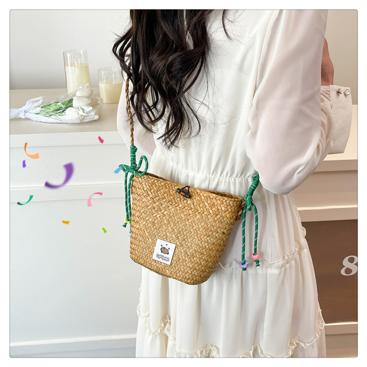 trend New Grass Weaving Lazy Leisure Fashion leisure Versatile Designer Women s Single Shoulder Crossbody Bag Beach Vacation Weaving Bag