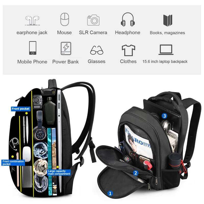 Lifetime Warranty Large Capacity inch Laptop Anti Theft Backpack College Schoolbag Travel Bag For Men