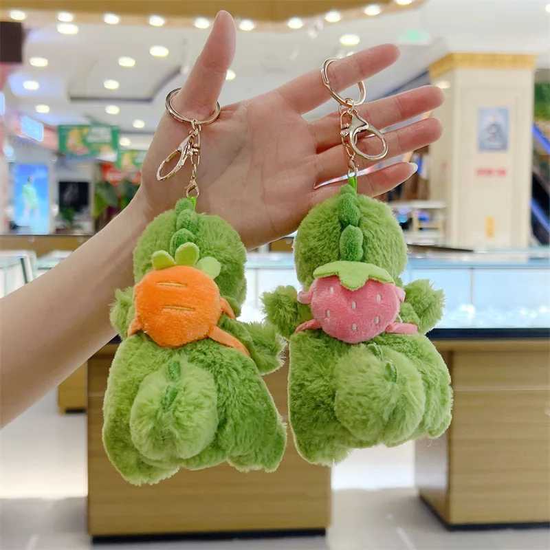 Dinosaur Keychain Stuffed Plush Toy Backpack Pendant Decorative Soft Dinosaur Plush Doll School Bag Car Keychain Holiday Gift W250526