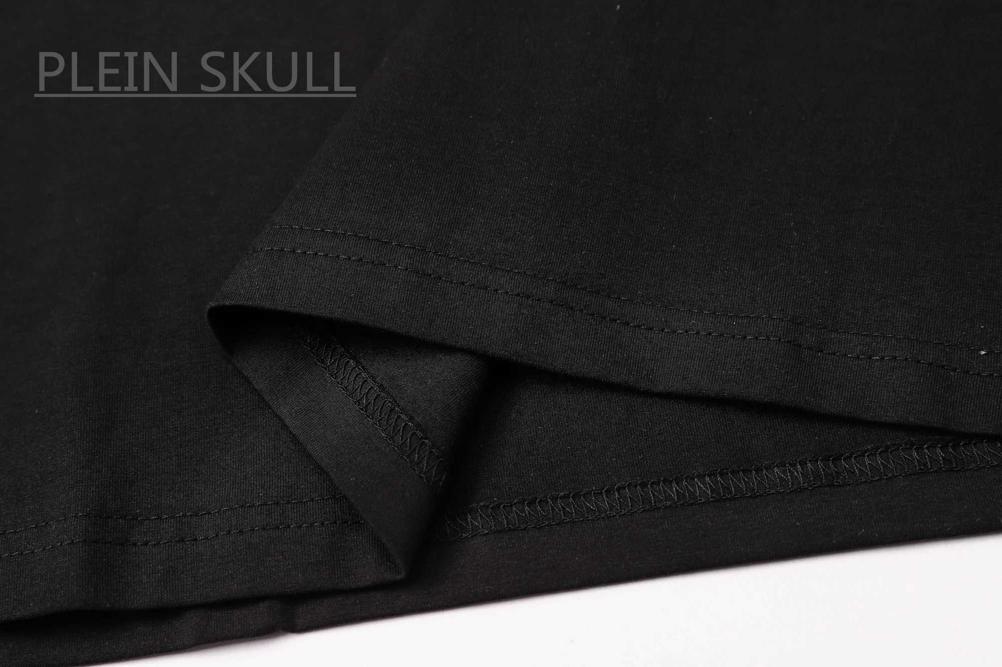PLEIN SKULL Breathable Mens Fitness T-shirt Cotton Classic Retro Summer Short Sleeve Top Casual Round Unisex Neck Tee Z250527
