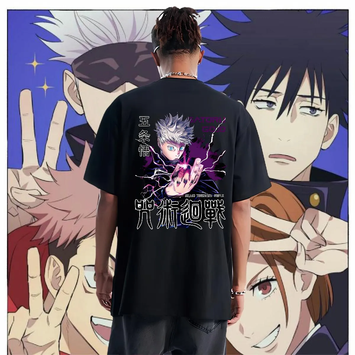 Factory Direct T Shirt For Man DIY Anime Mens Tshirts Daily Outfit Cotton Breathable Soft 5A Tops Shirt Casual Style Printed Male Tops Summer Short Sl