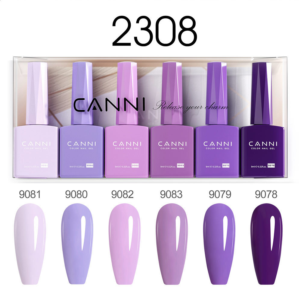 CANNI Nail Gel Polish Set HEMA FREE Gorgeous Color Semi Permanent Full Coverage Pigmented Paint Soak off UV LED Varnish 241112