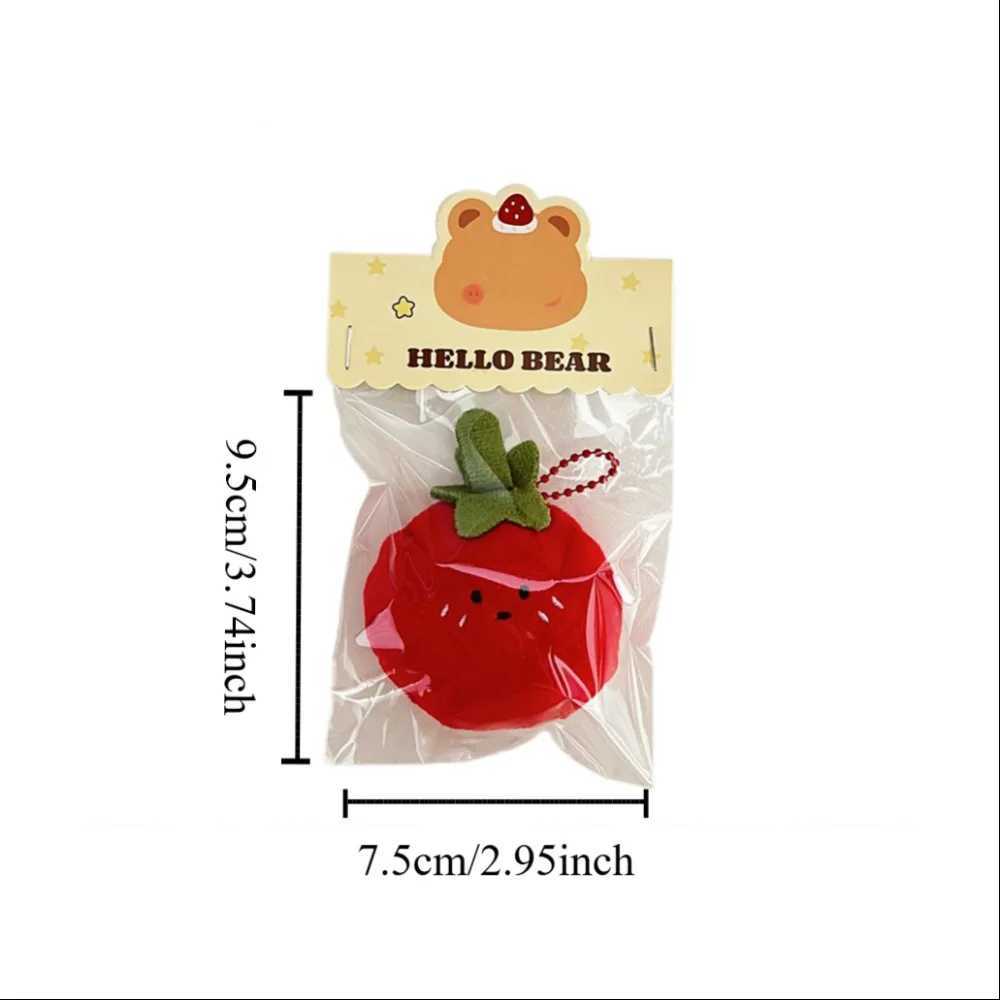 Creative Cartoon Food Plush Keychain Potato Croissant Tomato Plush Key Chain Plush Stuffed Toys Bag Pendant Hanging Accessory W250526