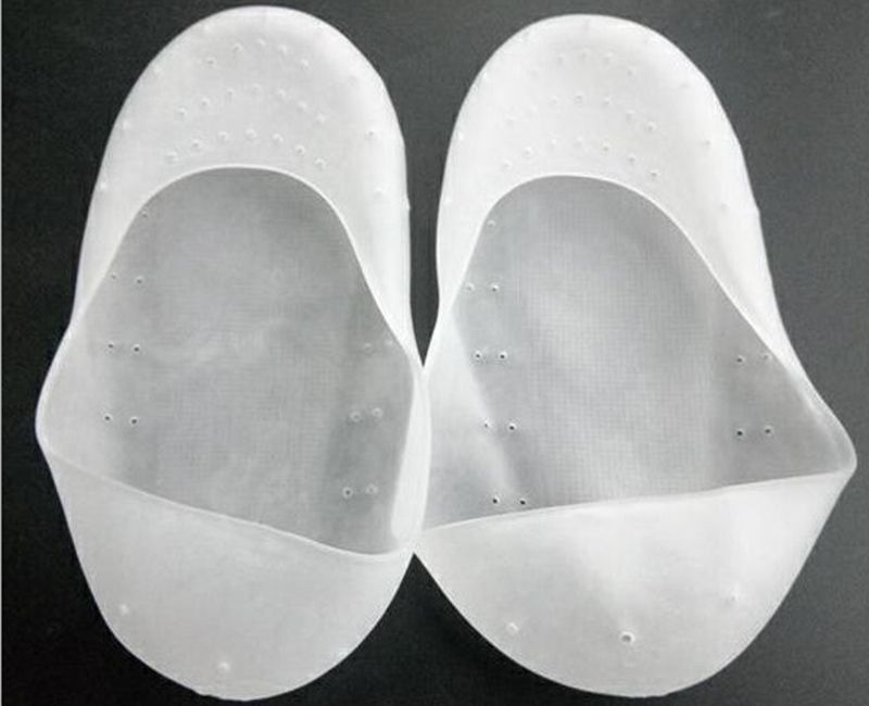Soft Silicone Gel Moisturizing SPA Exfoliating Sock Pads for Woman Heel Dry Hard Cracked Skin Provide moisturizer