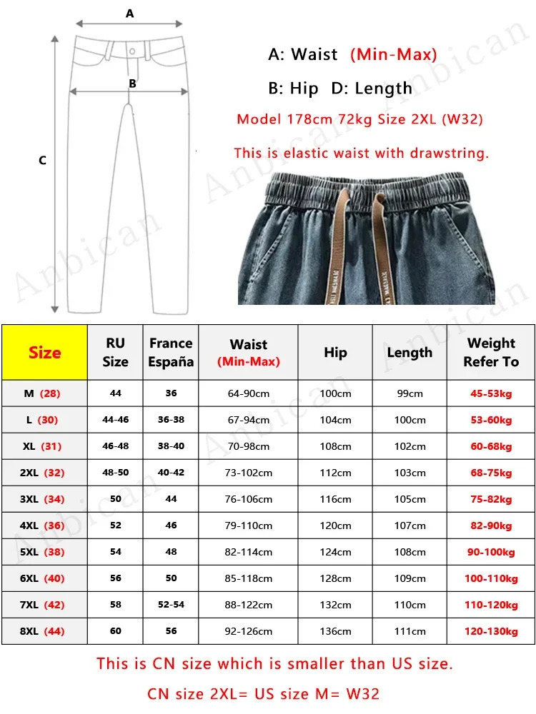 Summer mens jeans with flip pockets thin and lightweight denim work pants large size wide leg loose straight 250520Z