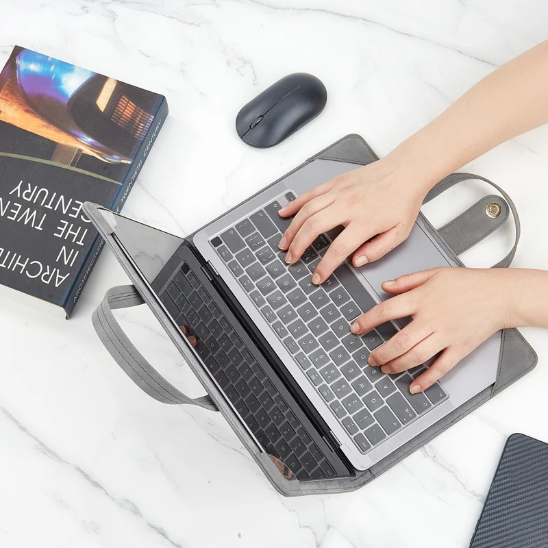 Portable Laptop Bag for MacBook Air 13.6 M3 M2 Soft Handle Laptop Briefcase for MacBook Air 13 Pro 13 Waterproof Notebook Bags 250526