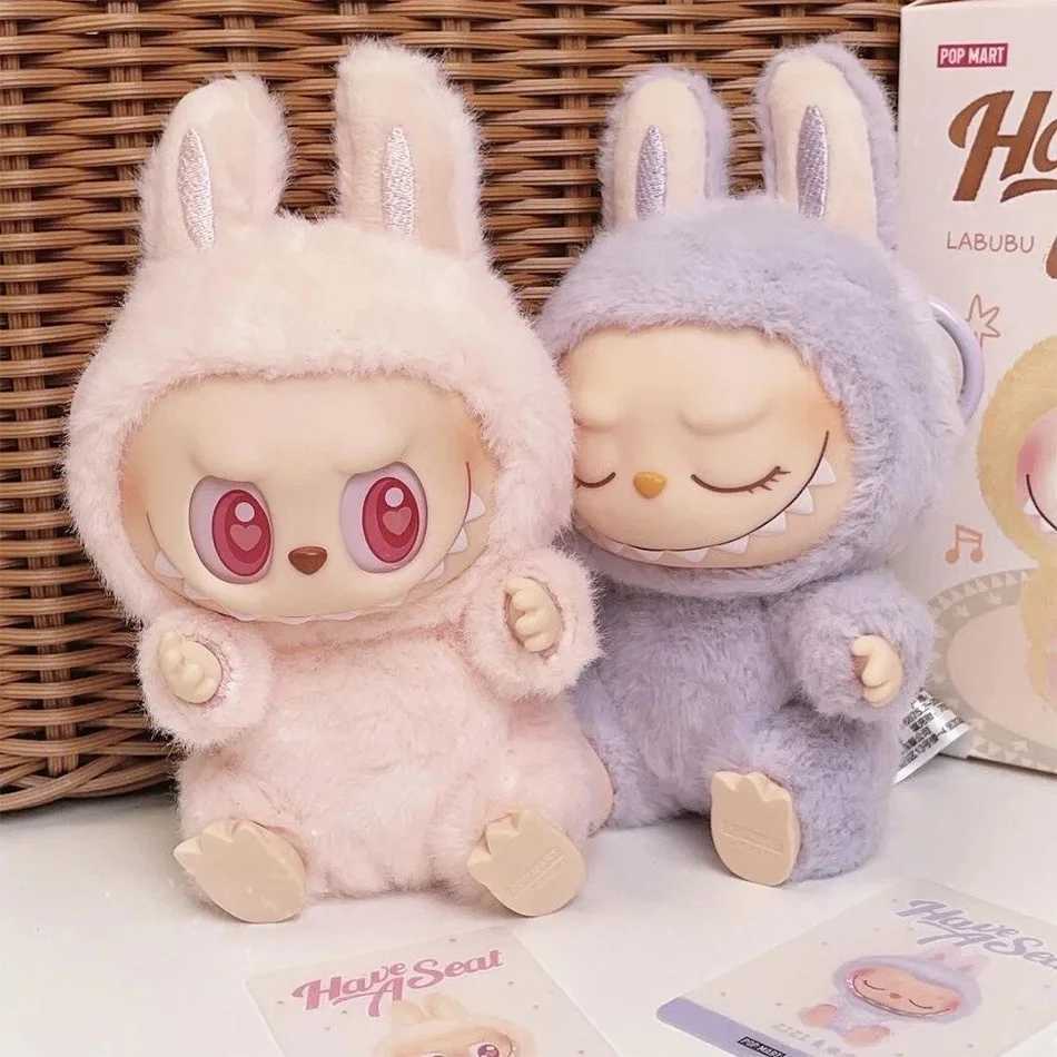 Hot Sales Anime Characters Macaron Labubu with Seat Series Vinyl Pendant Plush Doll Cute Monster Replica Keychain Birthday Gift W250526