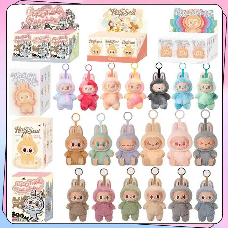 Labubu The Monsters Blind Box Hot Toy Heartbeat Macaron Enamel Face PVC Figure Doll Kawaii Ornament Keychain Gift for Kids W250526