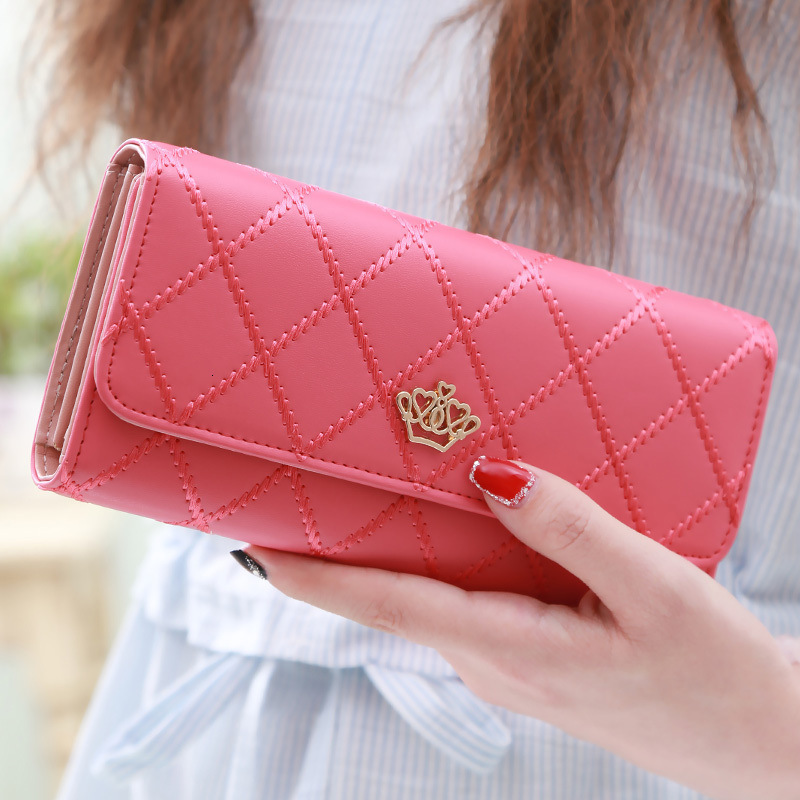 Free shipping designer wallet New Women's Long Multi-Functional Quilted Crown Embroidery 70% off Wallet for Women Large Capacity Phone Bag