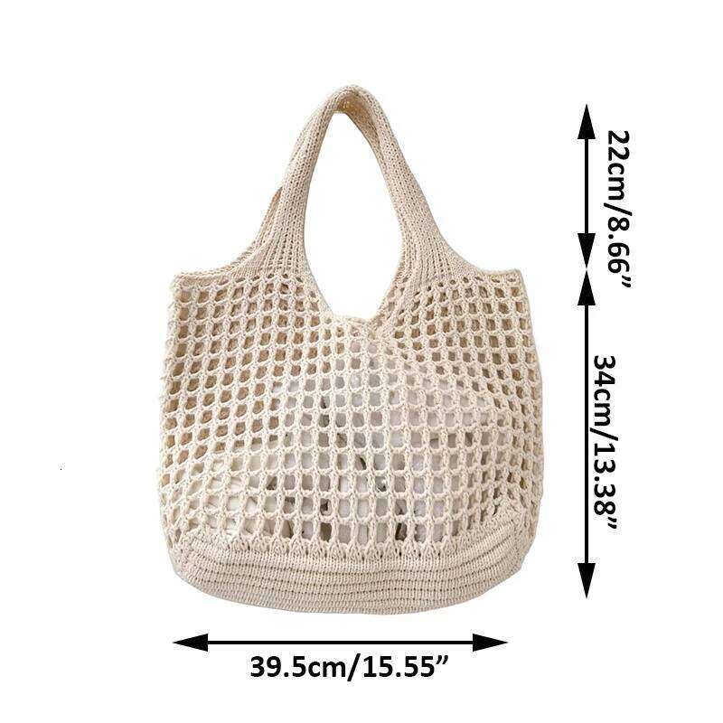 Hot Selling Knitted Hollow Shoulder Underarm Large Capacity Crochet Shopping Totes Casual Beach Commuting Bag Designer Bags