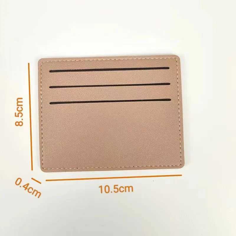 1Pc Small And Compact PU Leather Card Case Simple And Short Card Bag Bank Card ID Storage Card Bag Wholesale Z250527