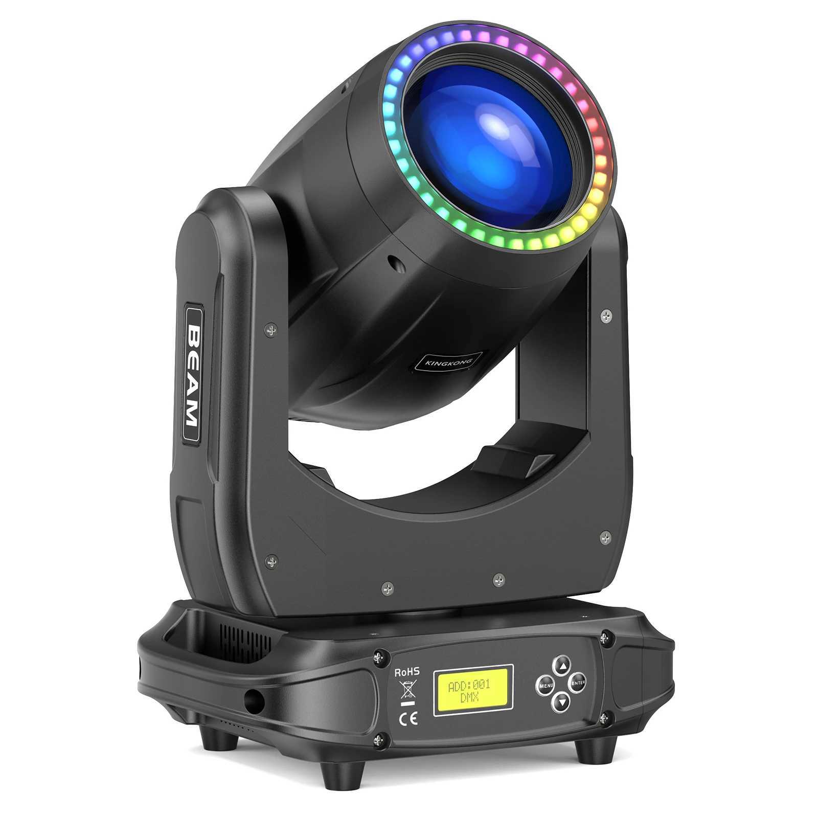 Yiflamefly 240W Moving Head Light Rainbow Lighting Effect Beam and Pattern Light Rotating DMX 512 For KTV Disco Light Wedding XJ250527