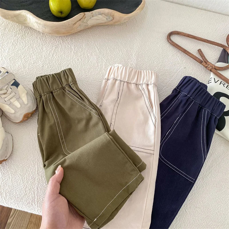 Kids Pants For Boys Girls Casual Sport Childrens Trousers Korean Style Spring Toddler Baby Outfit with Pockets 6M5Years 250527