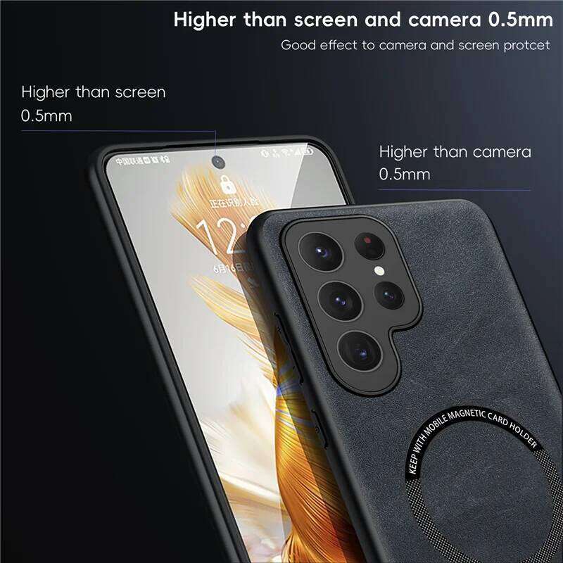 Magsefa Magnetic Phone Case For Samsung S25 S23 Plus S22 S21 S20 S24 FE Note 20 Ultra Wireless Charging Leather Cover