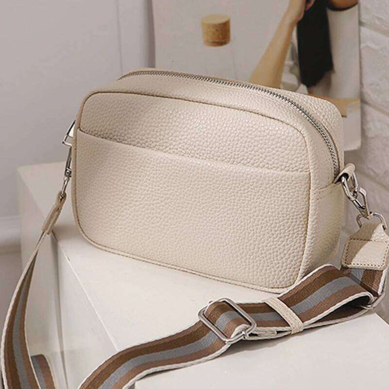Wide Strap Solid Classic Ladies Handbags Square Women Shoulder Crossbody Sling Bags For Femele