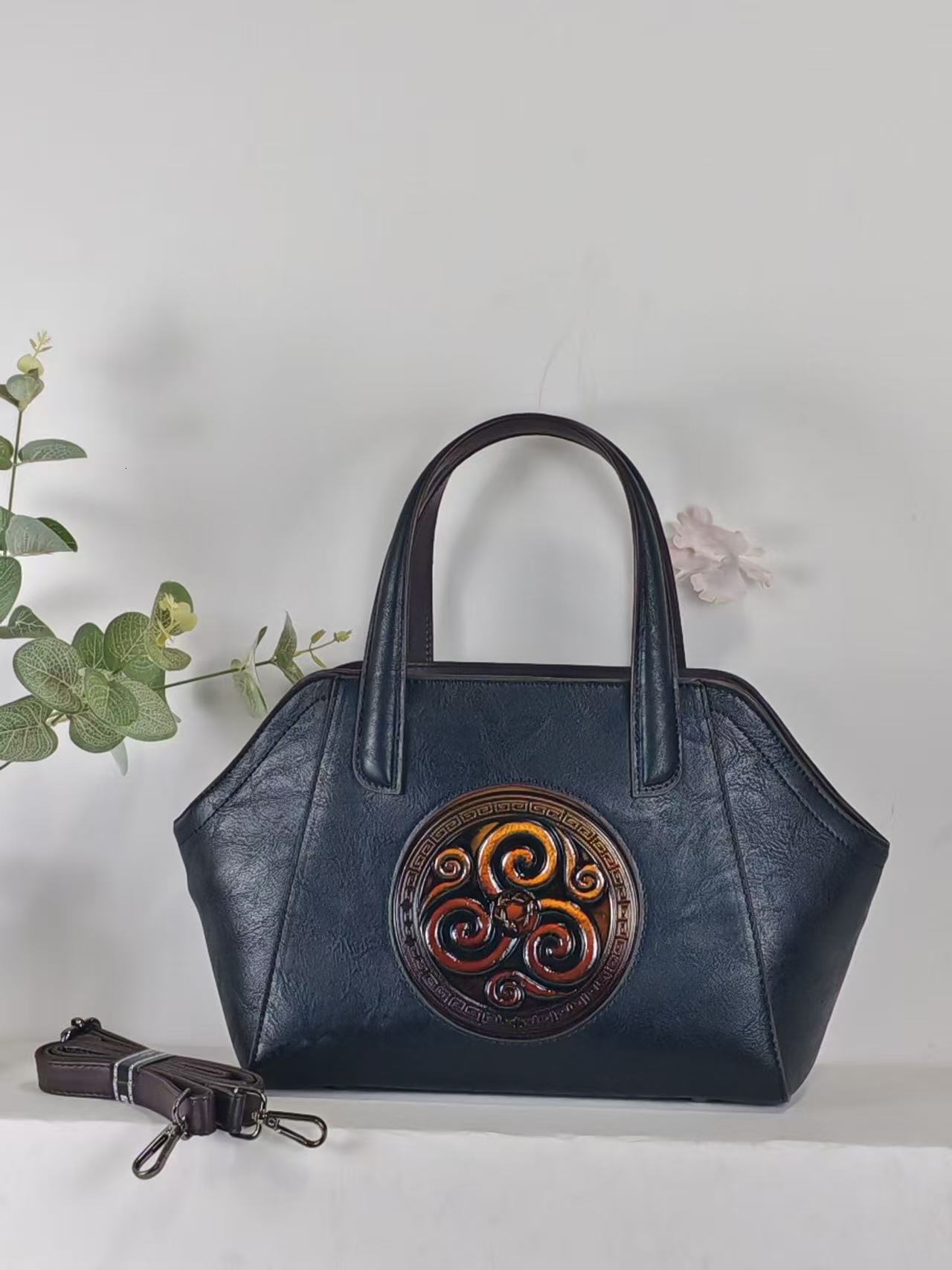 Top quality Brand High Quality Style 2025 Vintage Embossed Women's Handbag Crossbody Bag Artistic Chinese Style High-end Shoulder Bag Free Delive