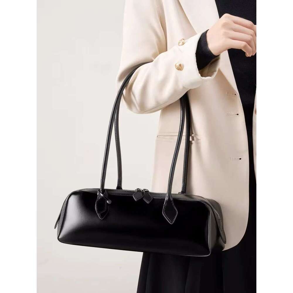Free Shopping Annmouler New Genuine Leather Women's Shoulder Bag Cowhide Ladies Handbag Baguette Bag Female Commuter Shopping Underarm