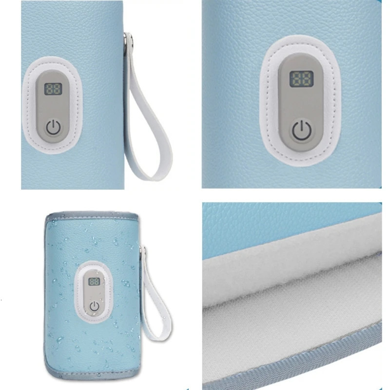 USB Charging Feeding Bottle Heater Heating Sleeve Milk Warmer 5 Temperature Adjust Insulated Breastmilk Warm Bag 250527