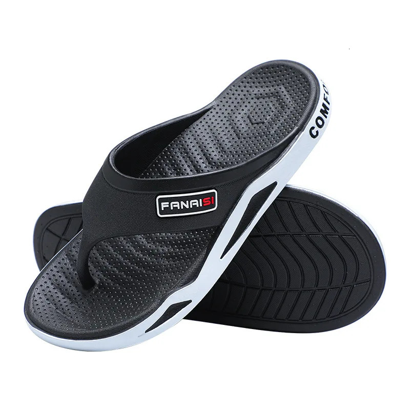 Mens Slippers Summer Man Sandals Flip Flops PVC Soft-soled Beach Shoes Pinch Summer Outdoor Sanding Leisure Trend Couple Indoor 250526