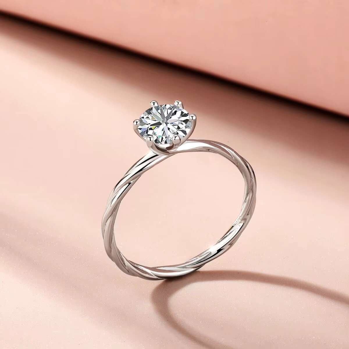 VOAINO 1 CT Jewelry 18k Gold Mosinite Diamond Engagement Rings Jewelry Women 18k 14K Gold