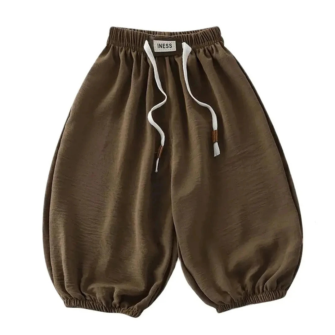 Kids Summer Pants Baby Boys Loose Fit Trousers Girls Ventilation 19 Years Old Children Elastic Waist Casual Sport Pants 250527