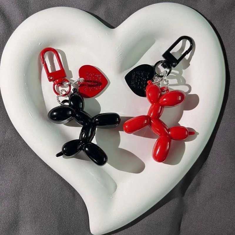 Fashion Keychain Punk Y2K Balloon Dog Keychains for Women Bag Pendant Jewelry Trinket Girls Car Key Ring Key Chain Accessories W250526