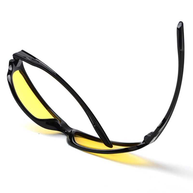 TAGION Hot Sale Polaroid Sunglasses Men Plastic Frame Retro Sun Glasses Night Vision Driving Eyewear Yellow Lenses Fishing Z250527