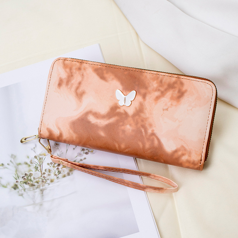 Chinese gradient color fashion long wallet fashionable and sweet women s handbag multi layer fashion card slot coin wallet designer men s wallet