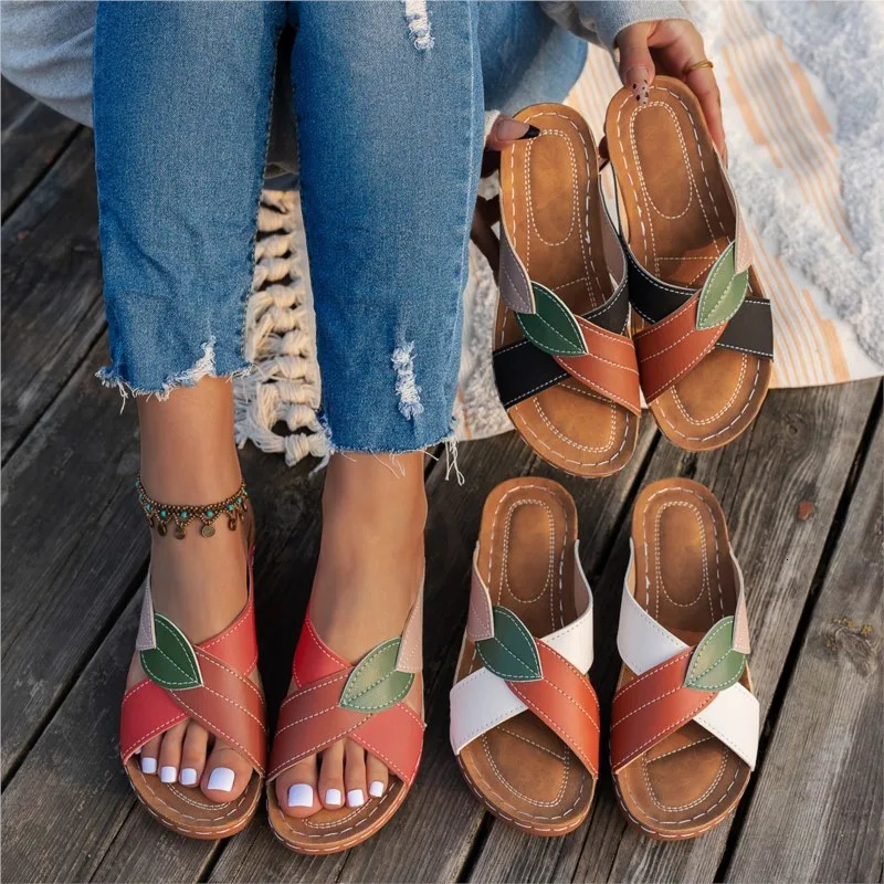 Summer Women Sandals Shoes Party Ladies Shoes Slides Sandals Ladies Wedge Sandals Woman Non-Slip Footwear Women Slippers Female 250519