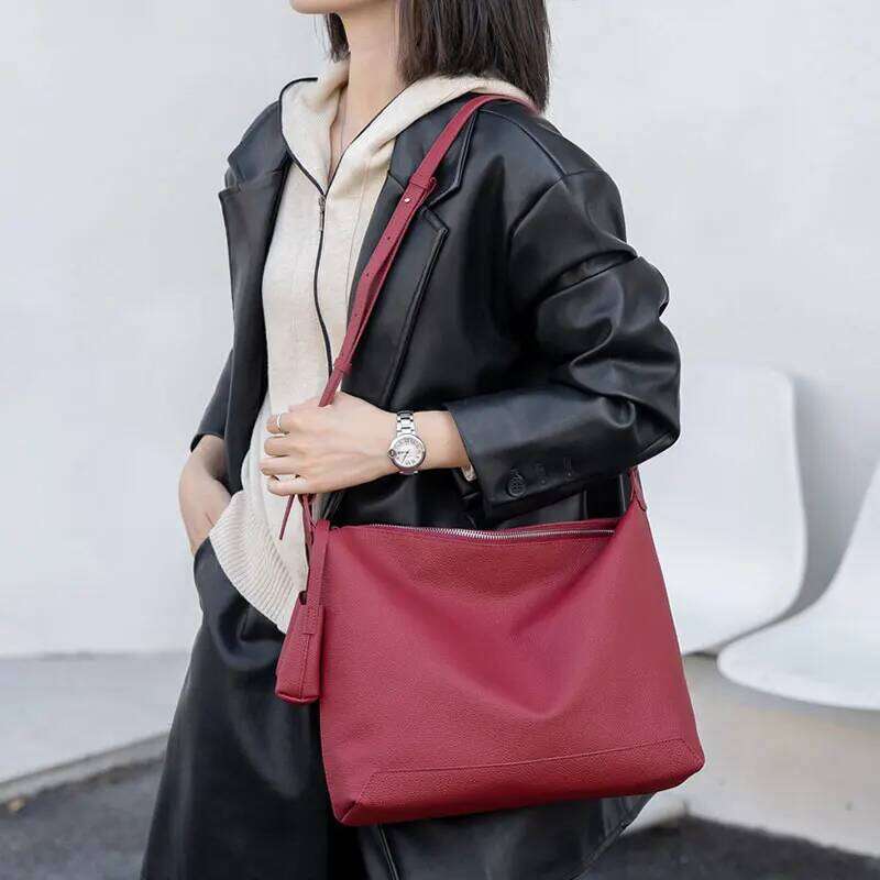 Designer Women's 2025 New Genuine Leather Shoulder Bag High Quality Soft Cowhide Women Crossbody Bags Fashion Handbag