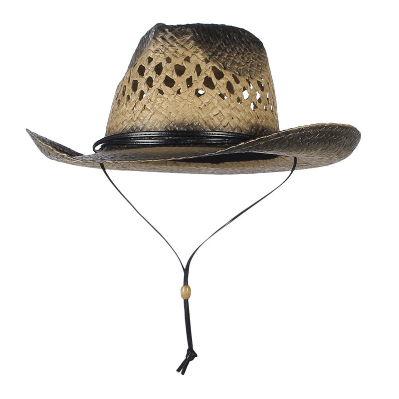 Western Hollow Sun Cowboy Hat for Women Wide Brim Summer Straw Women Cowgirl Hat 250526