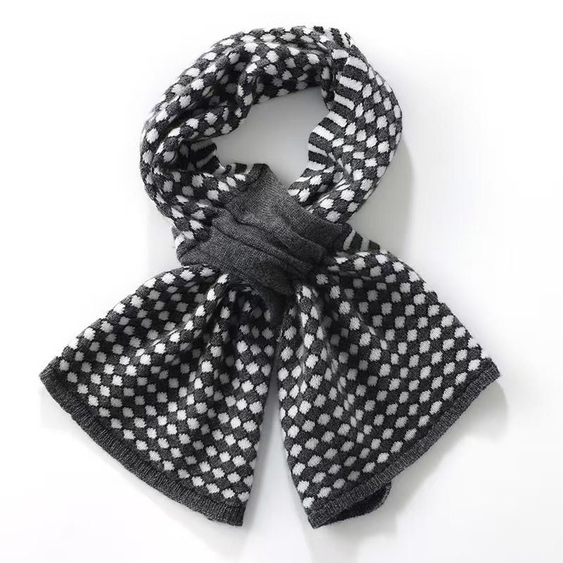 T817 Korean knitted autumn and winter cashmere scarf winter warm neckband versatile triangle scarf