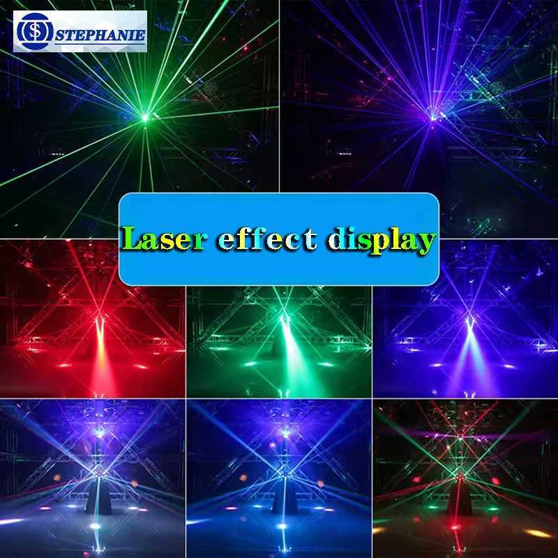 220W RGBW LED Beam Moving Head Light 3 Heads RGB Laser Stage Projector Light Music DMX512 Controller DJ Disco Lamp Party Lights XJ250527