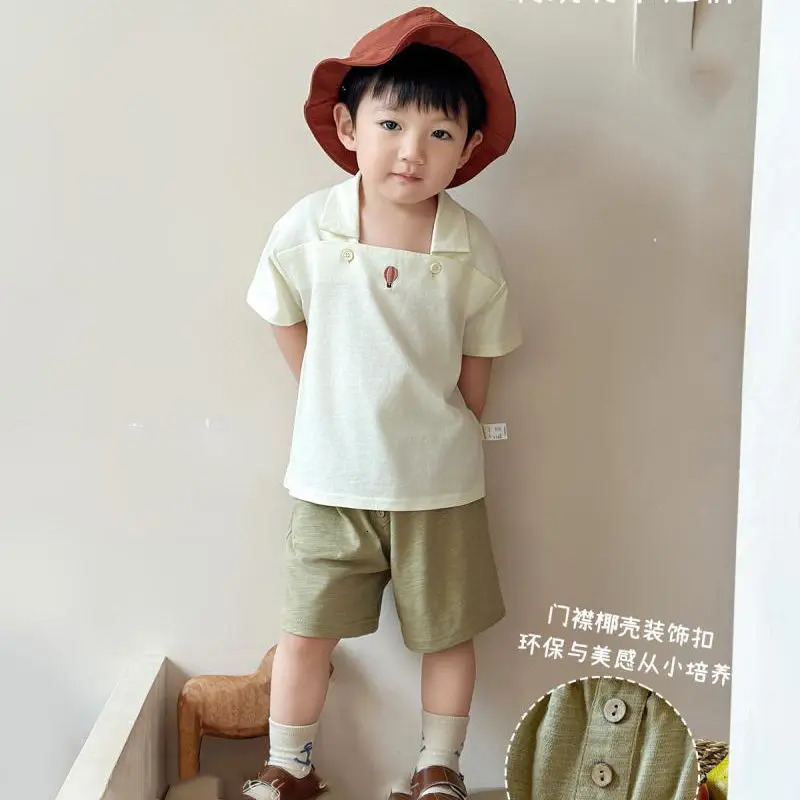 Boys Coconut Tree Embroidered Bamboo Cotton Breathable Thin Casual Shorts Summer Infant Toddler Girls Baby 250527