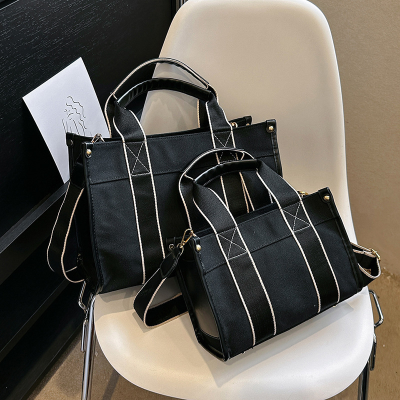 Top Brand High Quality New Canvas Bag for Women 2025 New Trendy Fashion Handbag Color-Block Commuter Shoulder Crossbody Bag New Free Delivery Designer