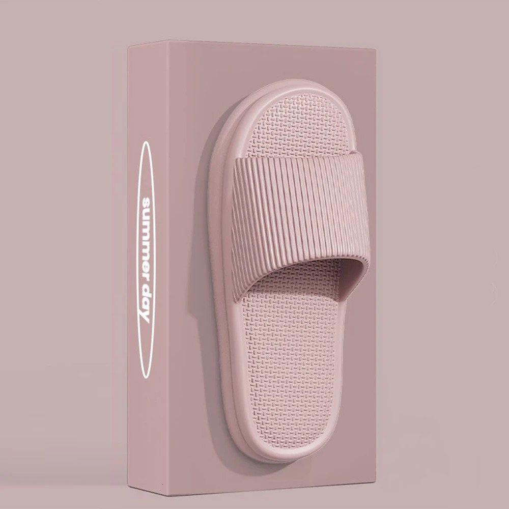 ZHIDA Thick Platform Cloud Slippers EVA Soft Sole Pillow Slides Summer Beach Flip Flops Women Non Slip Bathroom Home Slippers 250526