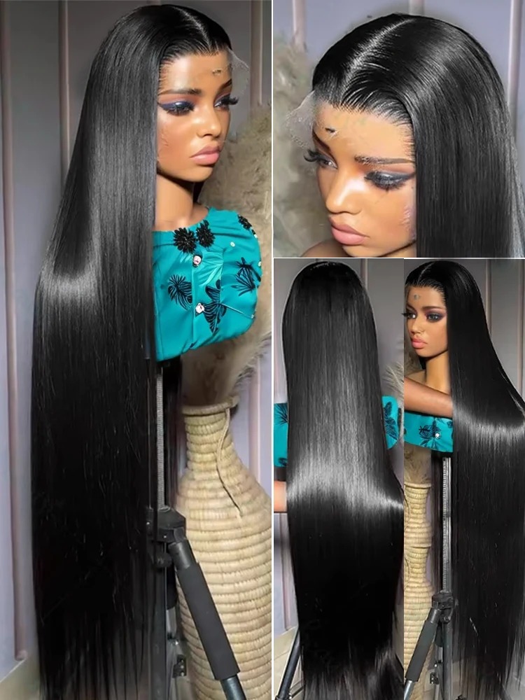 Straight Lace Front Wigs Human Hair Brazilian 13x4 Straight HD Lace Frontal Wig Glueless Bone Straight Wig Synthetic For Women