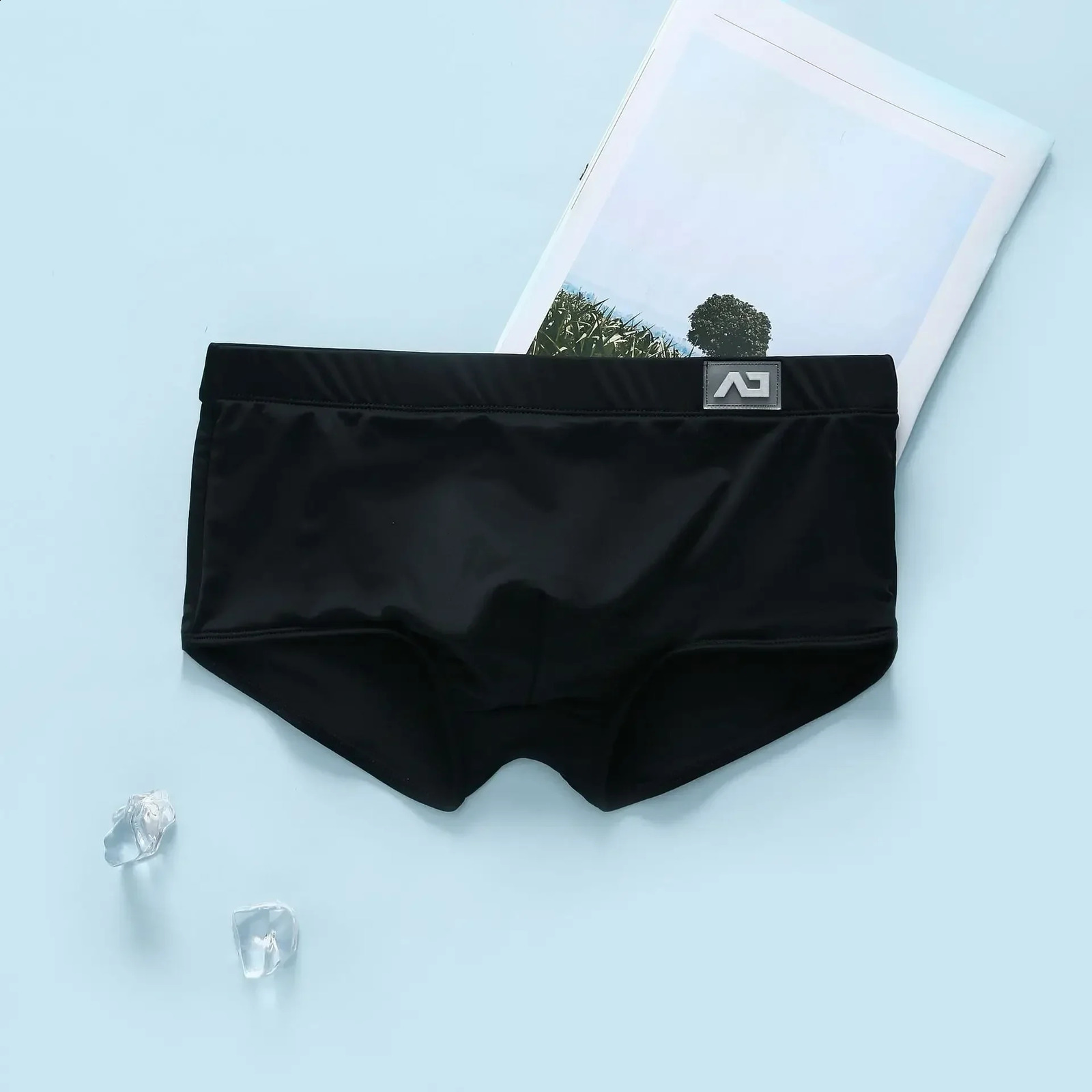 Mens swimming trunks with low waist antiembarrassing quickdrying youth sports mens boxers addicted Z260314